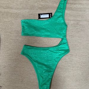 Nastygal green swimsuit